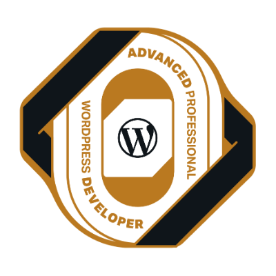 Advanced Professional WordPress Developer certification badge